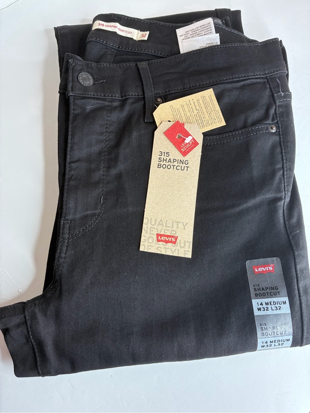 Levi's 315 Shaping Bootcut Jeans in Black